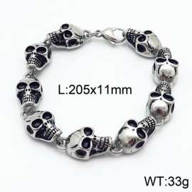 Stainless Skull Bracelet