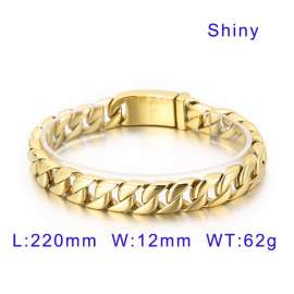 Gold-plating Bracelet Hand Stainless Steel Link Chain Bracelet For Men