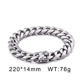 Fashion simple titanium steel men's cowboy safety buckle bracelet
